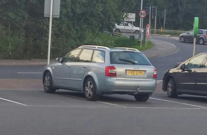 FRZ2751, Asda Coleraine today, Audi  parking hog!