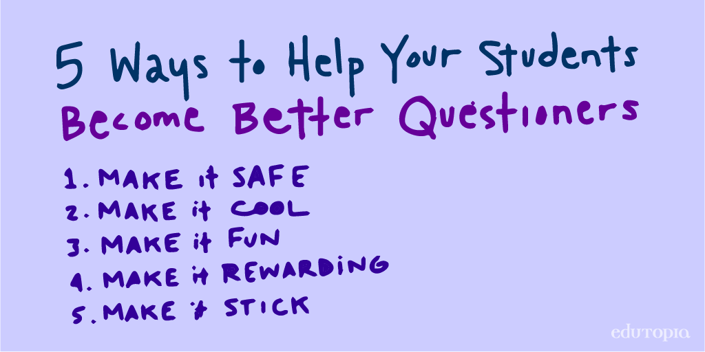 edutopia's tweet photo. How to instill the habit of questioning: http://t.co/fhn8cXBUh7. http://t.co/RxhWY7uqrN