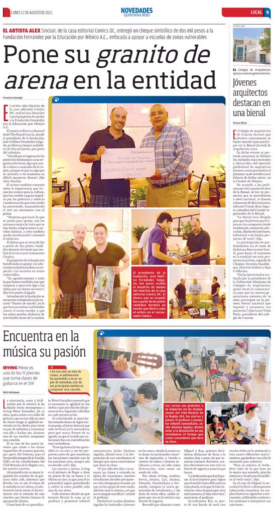 xlaeducacionmx's tweet photo. . @Sinccolor pone su granito de arena #xlaeducacionmx (Nota de @novedadesqroo). http://t.co/EQrKOqEDpA