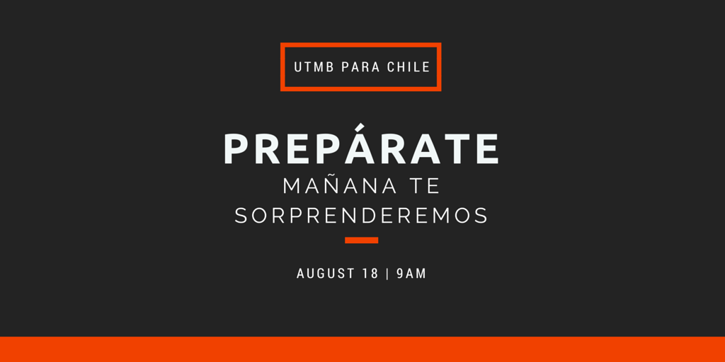 utmbparachile's tweet photo. Prepárate! Una sorpresa te espera. Mañana. 9AM. #UTMB2015 http://t.co/heHaT5PgW8