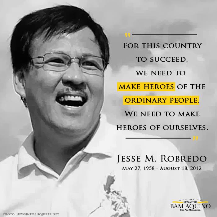 bamaquino's tweet image. Remembering Jesse today as well... #jesserobredo #tsinelasleadership #jesserobredoday