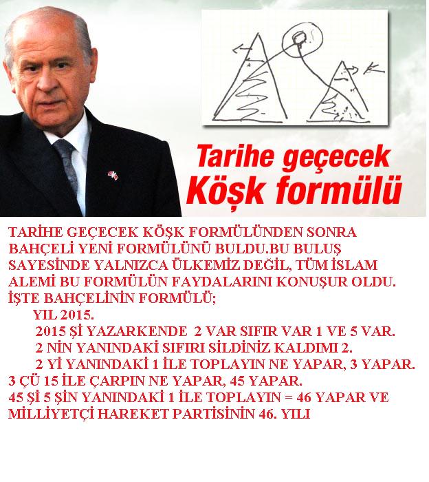 DEVLET BAHÇELİNİN 2009 yılında BULDUĞU 40.YIL FORMÜLÜNDEN SONRA 46.YIL FORMÜLÜNÜ, BU SEÇİMLERDE KULLANMASI BEKLENİYOR