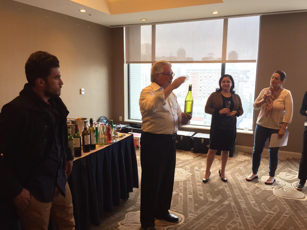 algarcia860's tweet photo. Wine tasting @ITMI http://t.co/6askggb36O