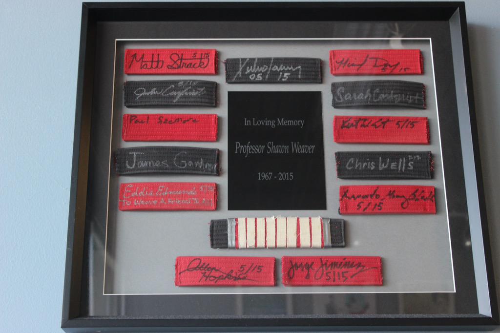 Professor Weaver's memorial plaque <a href="/PSBJJA_HQS/">Pedro Sauer BJJ HQS</a> <a href="/pedro_sauer/">Pedro Sauer</a> <a href="/GracieBalance/">Gracie Balance</a> <a href="/GracieOxford/">Matt Strack</a> <a href="/bjjteamhopkins/">Gracie Jiu-Jitsu Ms</a> @flyfemme1