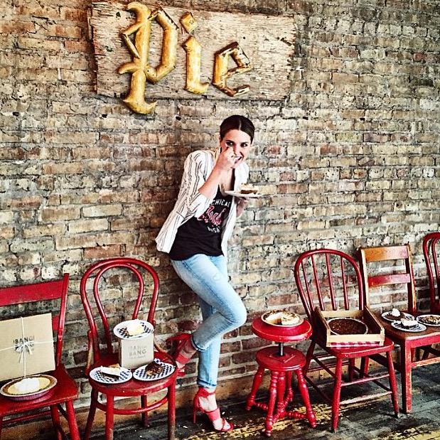 "In other news," Brooke states as she grins wide. "I found an awesome pie place."