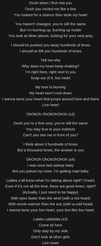Kasku S One Eng Trans Lion Heart Lyrics Http T Co Rqvh03uvnb Via Kpopviral Http T Co Xmlkdemki5 Twitter Kasku S One Eng Trans Lion Heart Lyrics Http T Co Rqvh03uvnb Via Kpopviral Http T Co Xmlkdemki5 Twitter