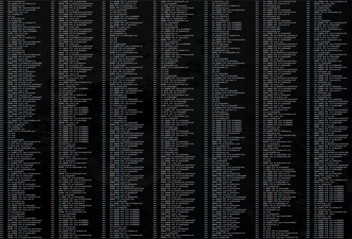 M/o/Vfuscator2 includes a mov-only floating point emulator. So I built a 3d graphics engine. Here's a spinning cube: