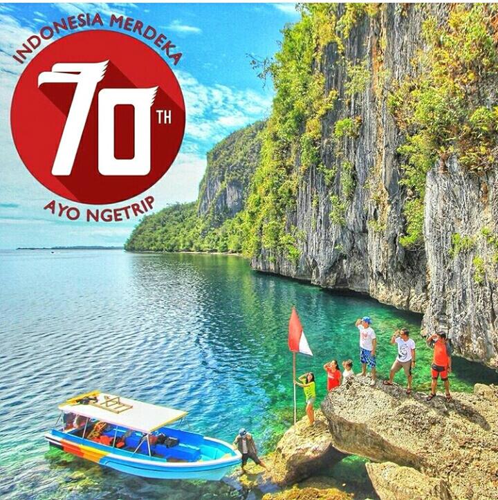 Tebing batu. Pantai ora beach. Saleman