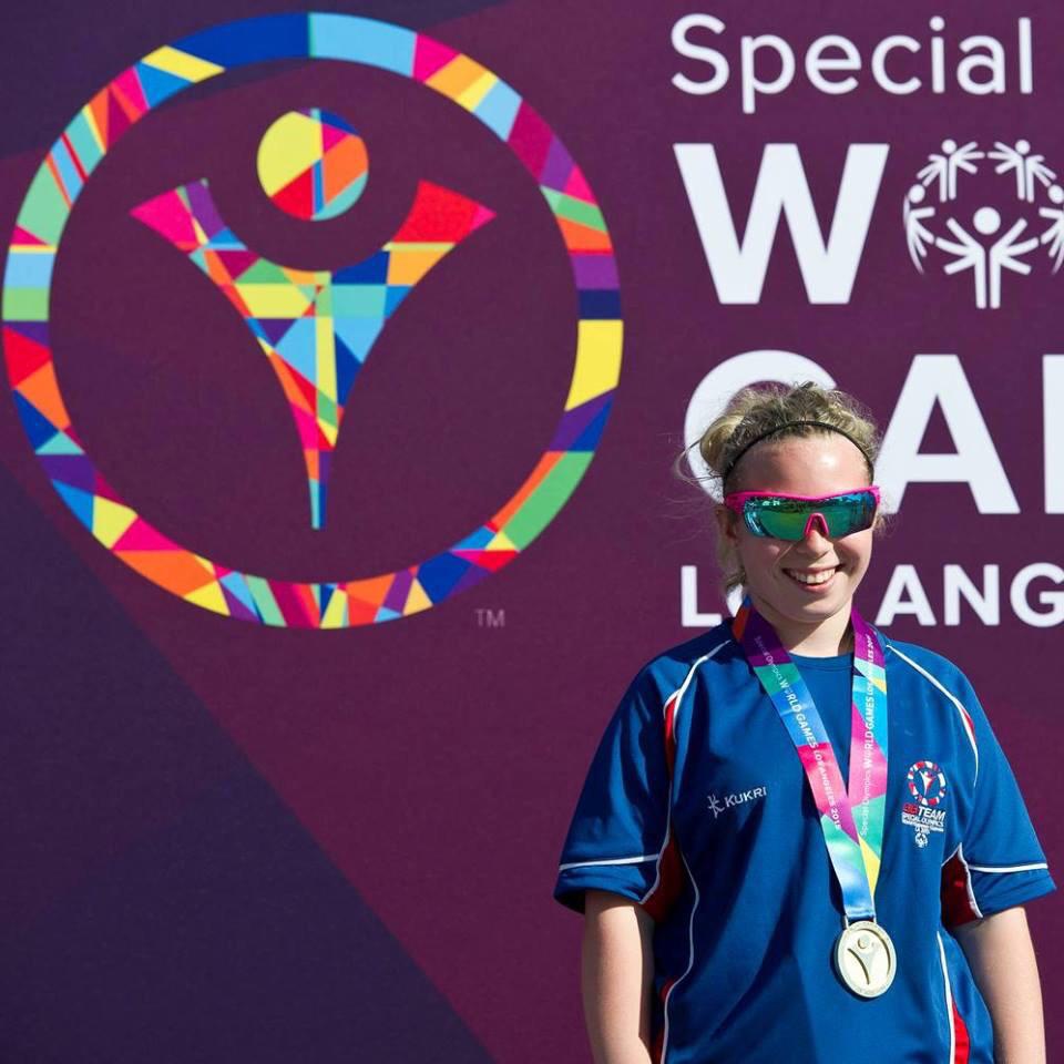 TheCFFoundation's tweet photo. We are so proud of our beneficiary Kiera Byland who came home from LA Special Olympics with 3 Cycling Gold Medals! http://t.co/AbCmN3ypo0
