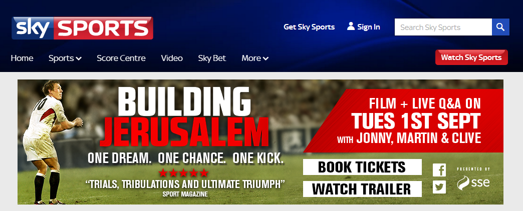 JerusalemRugby's tweet photo. Have you spotted #BuildingJerusalem on the @SkySports website yet? Take a look! http://t.co/zNrhgRlwki http://t.co/YnNU6VdI9w