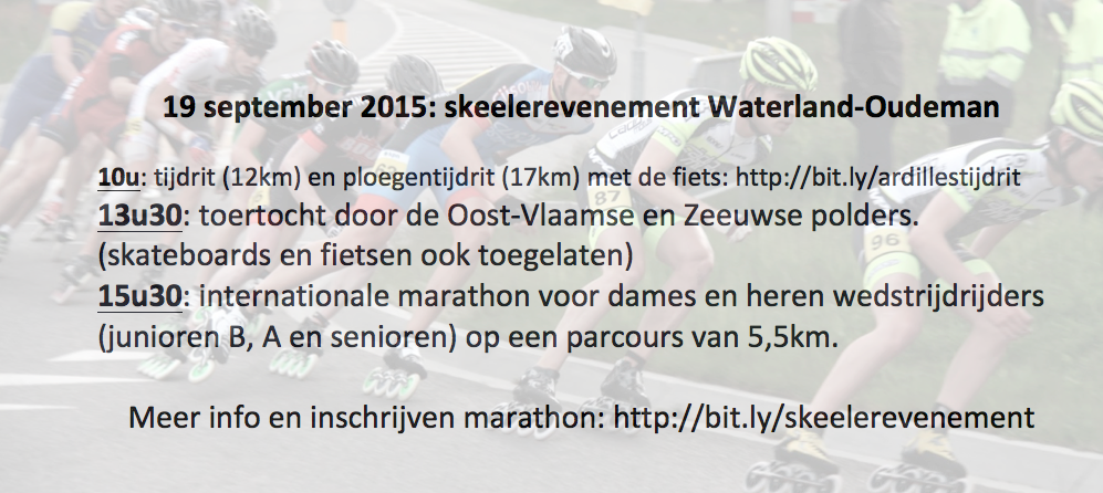 19 september: skeelermarathon Waterland-Oudeman. Inschrijven voor de wedstrijd via bit.ly/skeelereveneme…
RT=nice