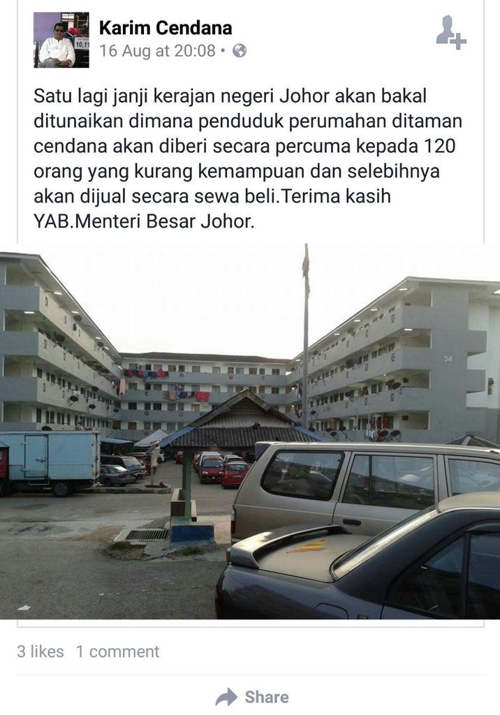 PenaMinang's tweet photo. Cara @johorgov bantu rakyat. Tahniah @khalednordin and associates http://t.co/6FUMKAKLij