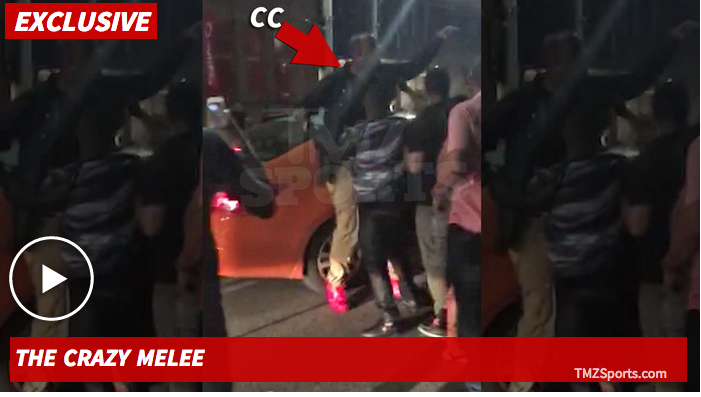TMZ's tweet photo. CC Sabathia -- Caught Up in Toronto Street Brawl (VIDEO) http://t.co/Ij5aHhsmTi http://t.co/5IwzzDI15g