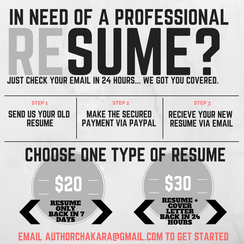 Need a resume? Don't sweat. Just email us #TheClericalGenie #EverythingWrittenByChakara #Careers #JobSeekers