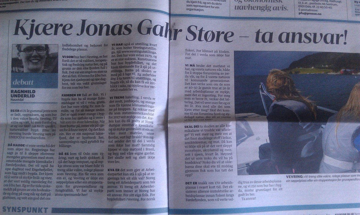 rosaragnhild's tweet photo. Kjære @jonasgahrstore - ta ansvar! For #Førdefjorden, mat til verda og gode stader å vere! #Vevring #reddfjordene http://t.co/JewNt0WwzF