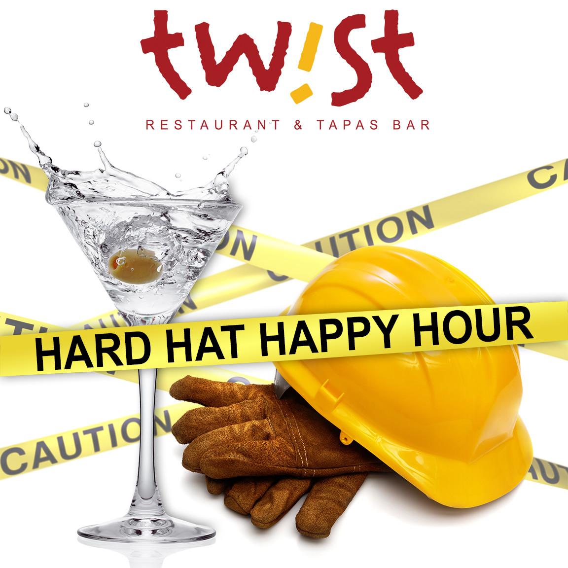 Come by Twist​ and enjoy 1/2 off ALL tapas on Monday-Thursday from 4- 6 p.m. !!! 
 #hardhathappyhour #h2sr