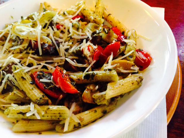 CheapsideBar's tweet image. Today's lunch special: Penne with roasted veggies and Roasted Pecan Pesto...Yum!