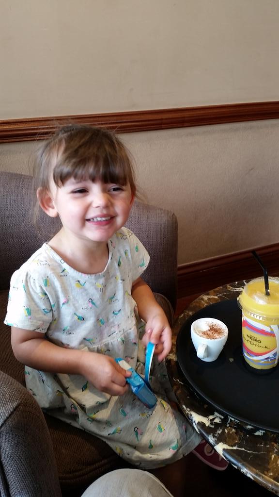 Baby chino time with my tuesday girl #babysitting #bestgrampsever