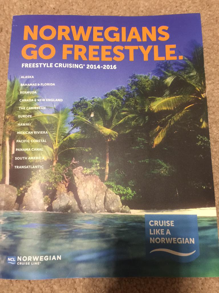 FreestyleNCL's tweet photo. Don't have the most up to date Norwegian catalog? If not, order yours for free from the Norwegian website! http://t.co/mds1vZKhfJ
