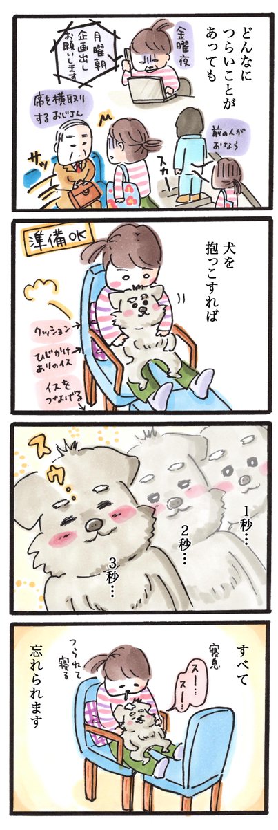 犬と寝る

#犬 #4コマ 