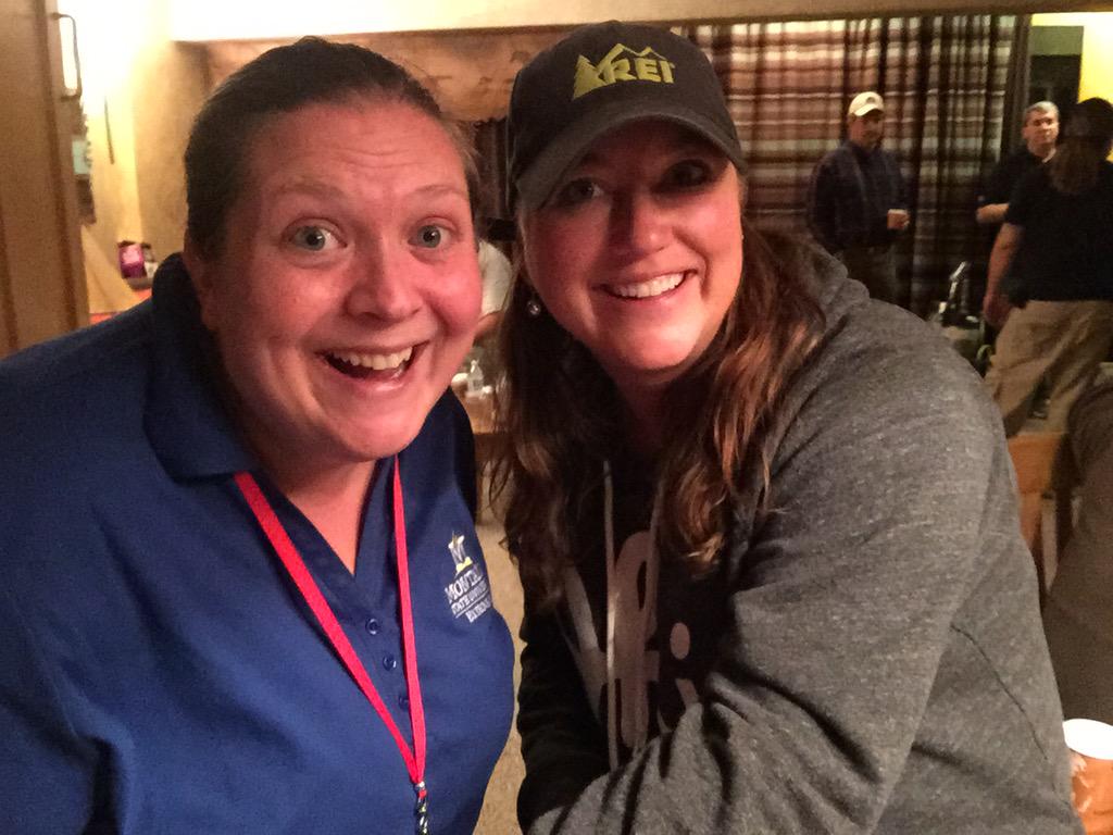 TGrods's tweet photo. No one was safe from the selfie stick, not even @SaraBardea! #netc2015 http://t.co/YLM9cyCuvB