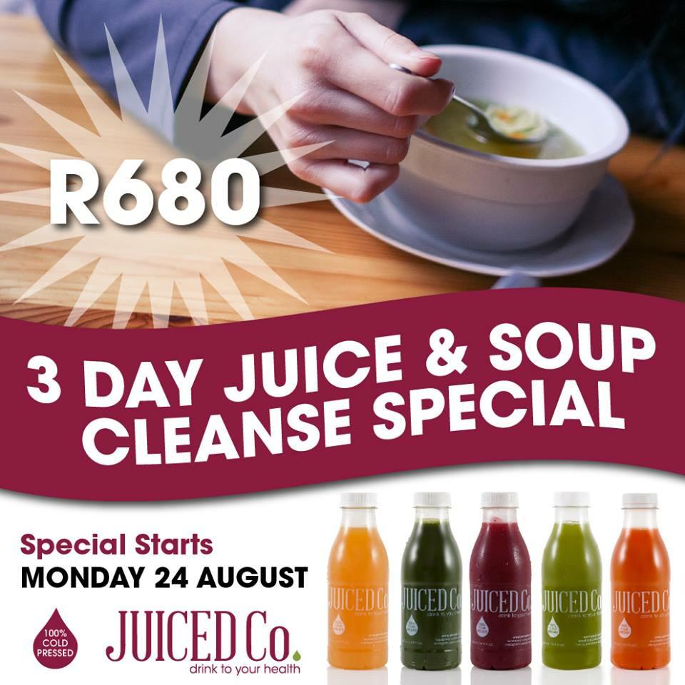 New SPECIAL! Place your order today for our three day juice and soup cleanse. Collection &amp; delivery from next Monday.