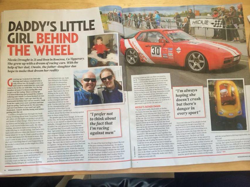 TopOfTheTower's tweet photo. Nice piece on @ITCC_Official driver @NicoleDrought  in this months @Womans_Way #LeoNultyPromotions #msirl http://t.co/61Oj5YKyyk