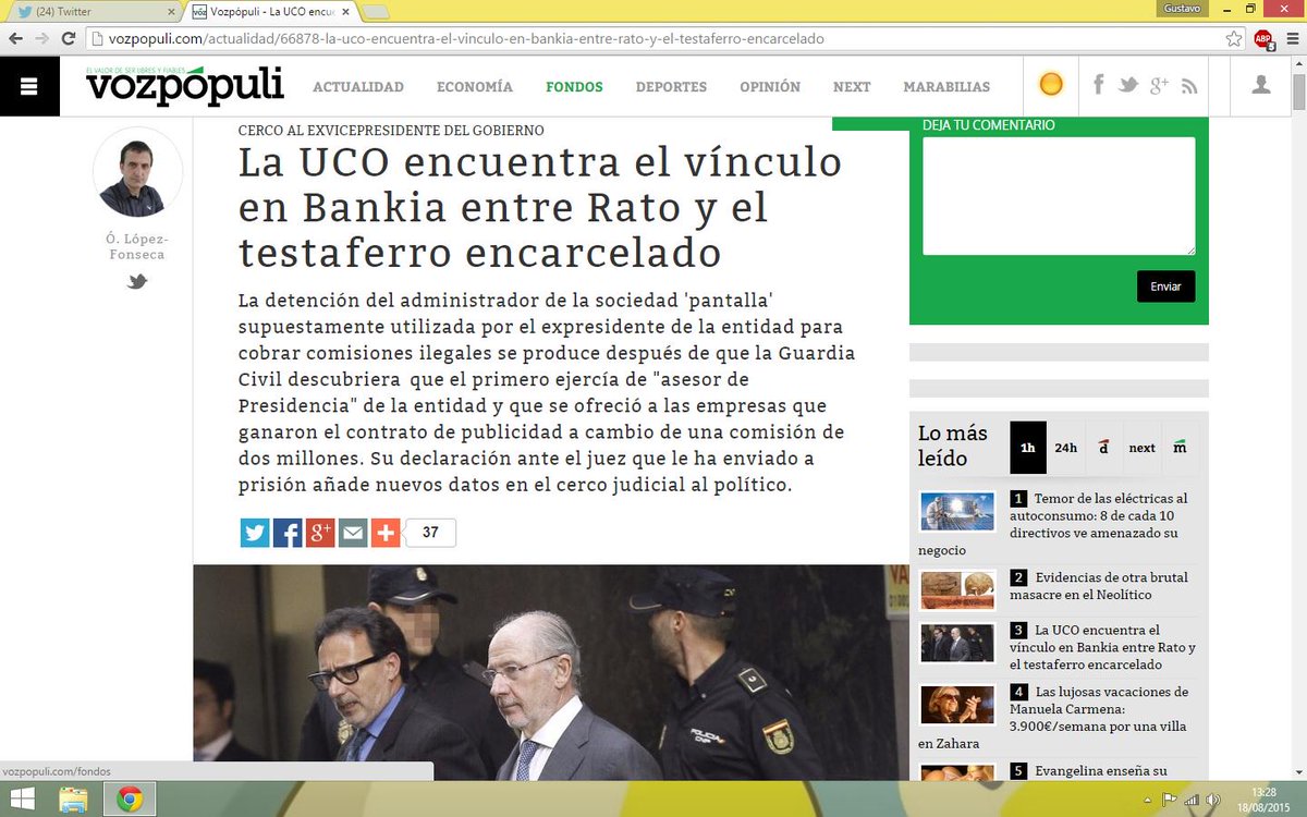 gustyea66's tweet photo. La UCO encuentra el vínculo en Bankia entre Rodrigo Rato y el testaferro encarcelado http://t.co/BUbDAPvD1g http://t.co/OZtXnnBr1d