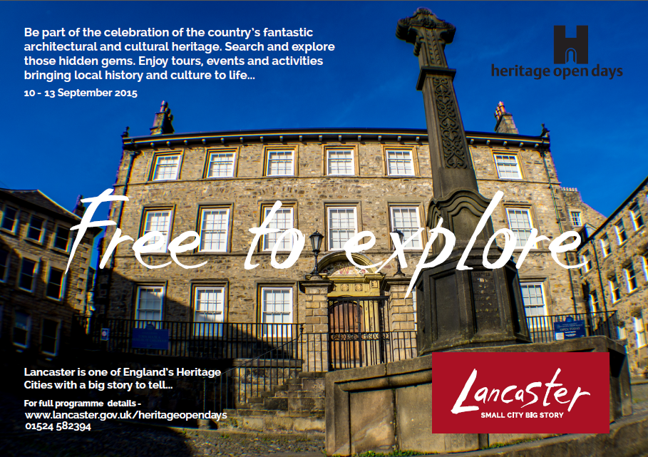 lancasterunlock's tweet photo. Lancaster venues will throw open their doors for Heritage Open Days 10-13 Sept. Plan your weekend now! #HODs http://t.co/V9diVaSbw2