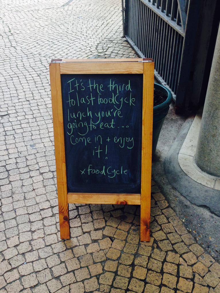 Bromley_by_Bow's tweet photo. And the countdown has begun.. We're sad to say goodbye to @FoodCycleCafe come along for the last few lunches :) http://t.co/eSgZjjXXKW