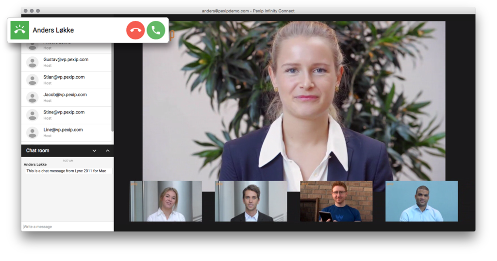 pexip's tweet photo. New Connect client registers to Infinity and simplifies enterprise #videoconferencing: http://t.co/9I4Bup2qMP http://t.co/F82tpxU9wt