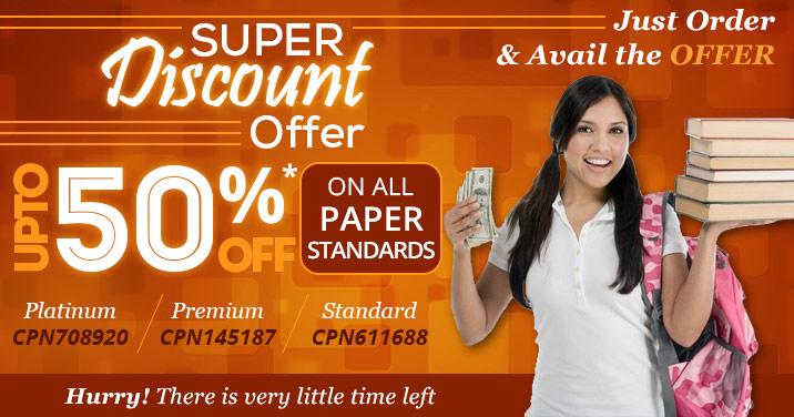 WriteAssignment's tweet image. ☼ Offering 50% Discounts on all paper Standards ☼ Hurry ☛ goo.gl/RxCmY7