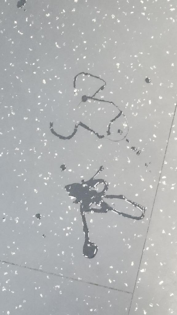 WattTheHeck's tweet photo. I may have drawn male genitalia with the rain water on my brolly on a shop floor. #maturity http://t.co/gqvobU0Ur2