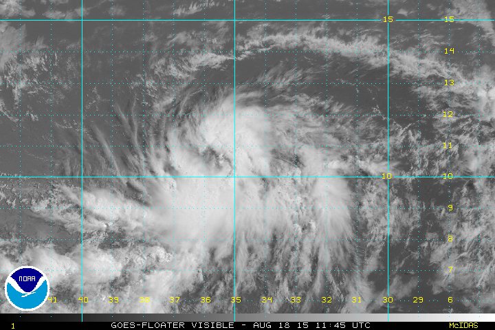JohnMoralesTV's tweet photo. NHC 8 AM: "only a slight increase in organization would result in the formation of a tropical depression later today" http://t.co/FSZ7hk14Wk