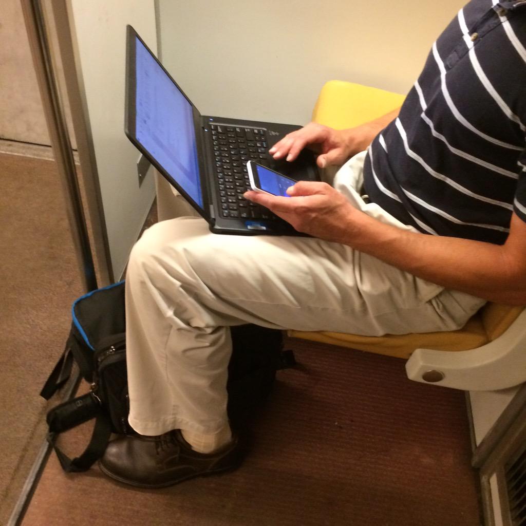 RegBazile's tweet photo. No, you can't sit in my mobile office. #wmata #seathogs #hopelesslyselfabsorbed http://t.co/lx6vATdxqW