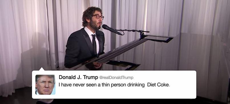 Josh Groban sings the tweets of Donald Trump huff.to/1J1arr0