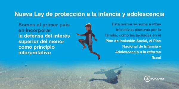 ppopular's tweet photo. Hoy entra en vigor la Ley de Protección a la Infancia y a la Adolescencia #cumPPlimos http://t.co/Uhq2cwMfxN http://t.co/rSaKOE8uwK