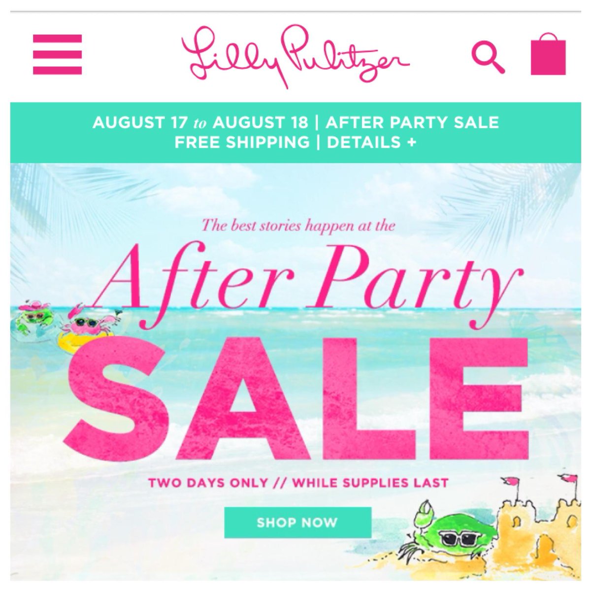 ForSaturday's tweet photo. Miss out on the Lilly Pulitzer for Target collab? Today is the last day to make up for it at #LillyPulitzer .com! http://t.co/B9GlCKUn9I