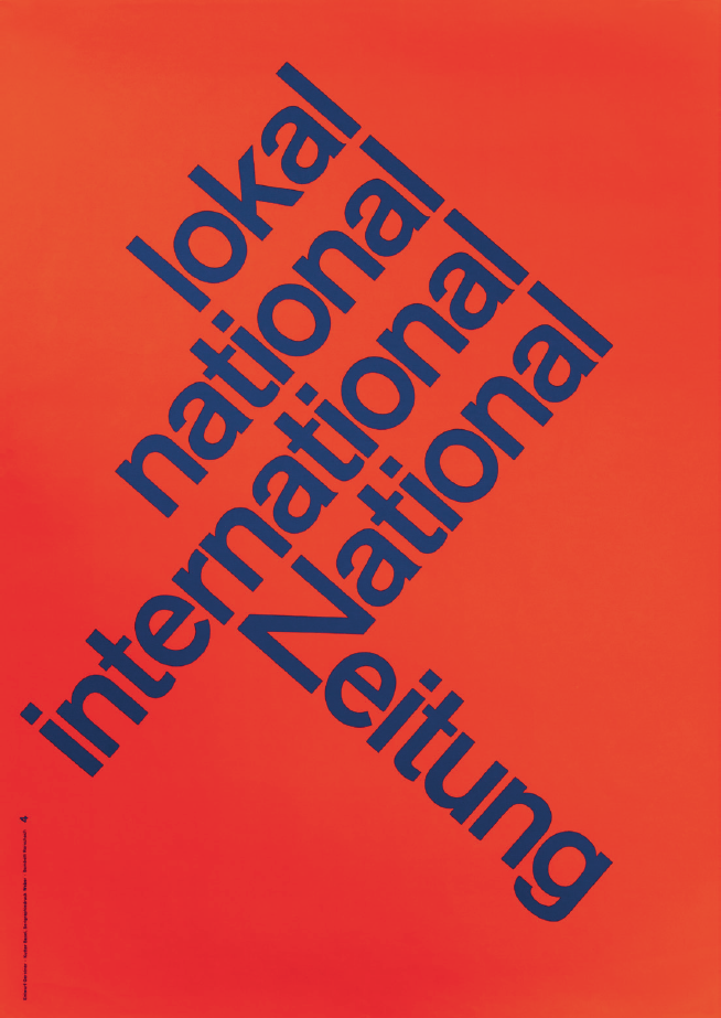 Karl Gerstner, National Zeitung Poster, 1960. Featured in Type Only bit.ly/1MUFVU5
