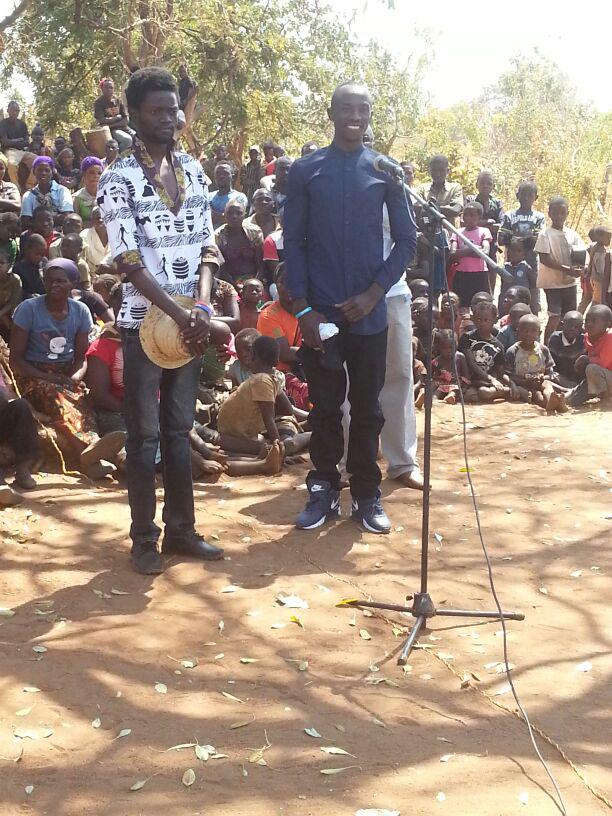 HeForSheZambia's tweet photo. @MumbaYachi @Chefy187 at the GBV centre in Misolo Village Petauke. Taking the message around the country. #HeForShe http://t.co/CfhYQrDFWv