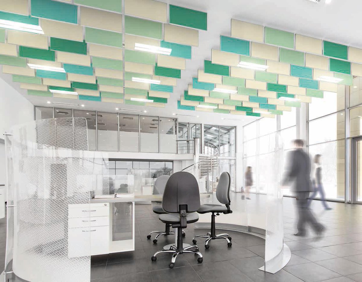 De nieuwe <a href="/Knauf_AMF/">Knauf AMF Plafonds</a> THERMATEX Baffles! Akoestische design elementen: buff.ly/1Mtgpp8 … #design