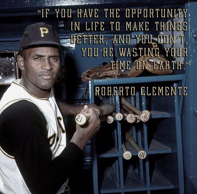 Happy Birthday to the One of the greatest baseball players of all time...the legend Roberto Clemente! RIP!    