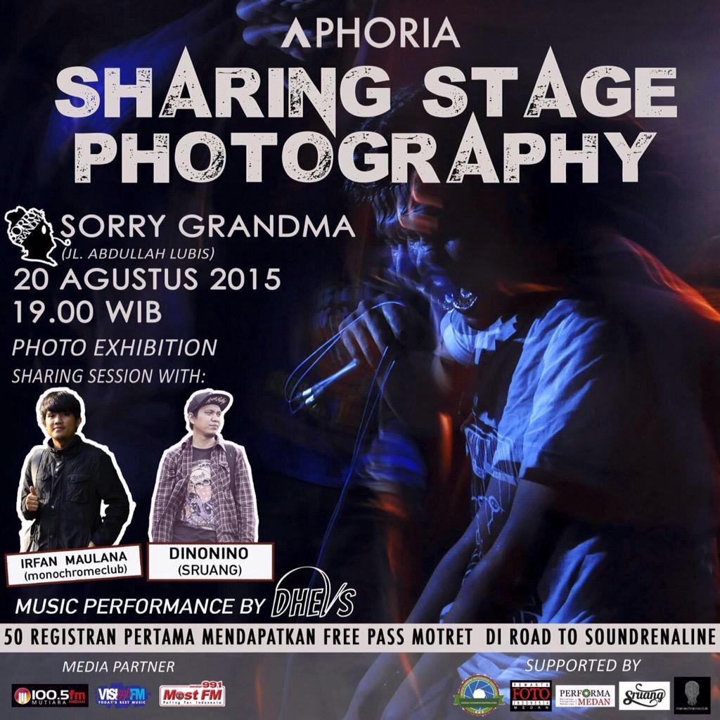 widyatarmizi's tweet photo. Gosah ngaku anak fotografer la ah,kalo ga dateng ke #SharingStage kamis ini 20Agustus di Sorrygrandma! @AphoriaMedan http://t.co/Q3oIeLx3oD