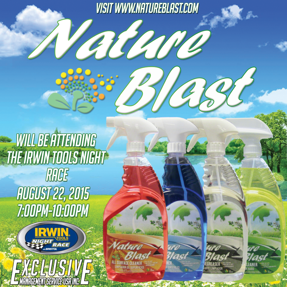NatureBlast's tweet photo. Nature Blast will be at IRWIN TOOLS NIGHT RACE. Come out and show support. #cleaningproducts #ecofriendly http://t.co/NxfCYhzOVy