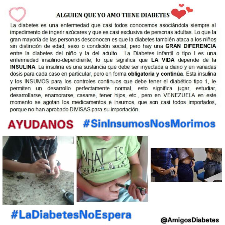 samyore1's tweet photo. @Rumbera1069FM @NicolasMaduro #ladiabetesnoespera #sininsumosmorimos @AmigosDiabetes los niños necesitan atencion SOS http://t.co/icLGPO2zpQ