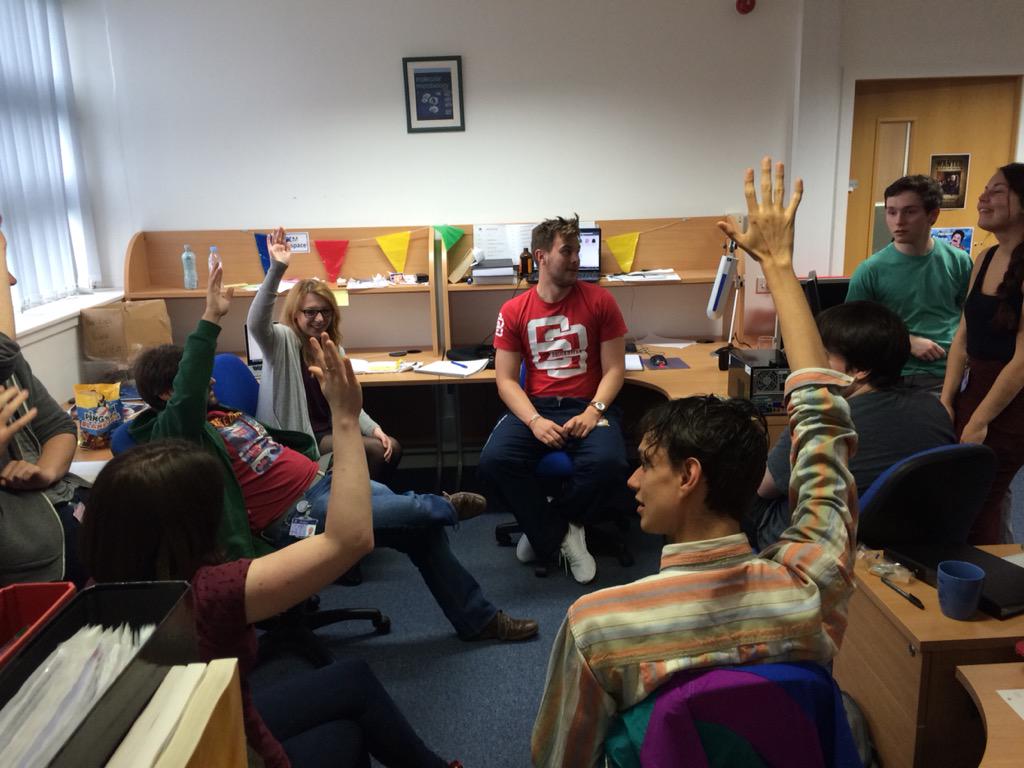 DundeeiGEMTeam's tweet photo. Voting in progress.....important decision regarding hoodie colours for the Giant Jamboree #CSIDundee #iGEM2015 http://t.co/l4ZQPYzAVF
