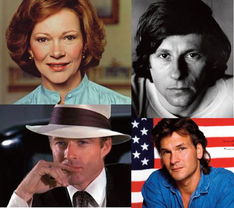 Happy Birthday to Rosalynn Carter (1927), Roman Polanski (1933), Robert Redford (1936), and Patrick Swayze (1952)! 
