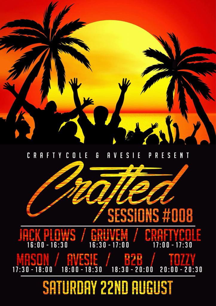 Crafted_Records's tweet photo. Yes we're back! In full swing before the end of the summer we bring you Crafted Sessions #008 Summer special! http://t.co/zIKbZKHNr6