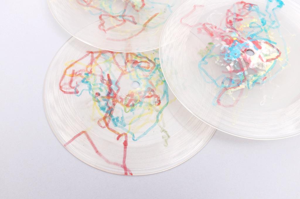 stuarttolley's tweet photo. It's always party time with the Grubby Mitts 7" #vinyl - each has a party popper encased http://t.co/35gtdp74Dl http://t.co/pPB1gJtkSC