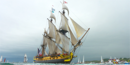 #Hermione said adieu to the city of #Brest after an amazing week of festivities and celebration and sails to Bordeaux